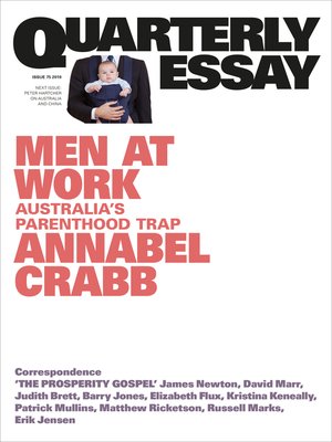 cover image of Quarterly Essay 75 Men at Work
